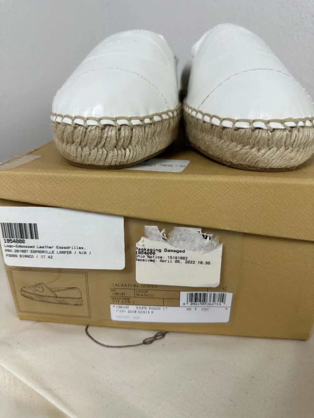 Prada Leather Espadrilles (NIB) Size 42